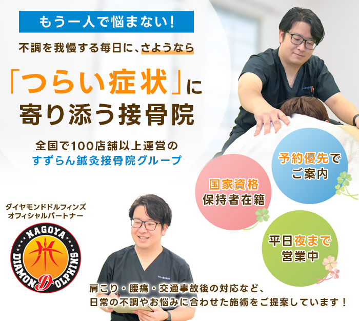 鈴鹿市で腰痛や肩こりの悩み改善なら鈴鹿玉垣すずらん鍼灸接骨院
